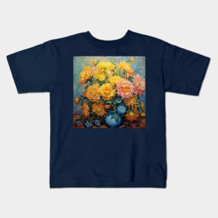 Bouquet of Chrysanthemums in a Vase Kids T-Shirt